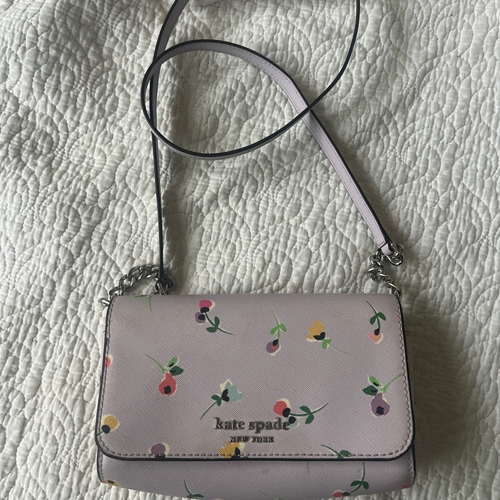 Kate Spade Floral Crossbody Bag - lilac purple
